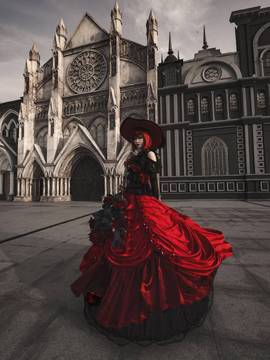 "Đen Deacon" Váy Angelina C o S P L A Y