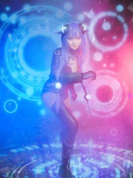 "Trò chơi siêu chiều: Neptune" Purple Heart Nepton C O S P L A Y