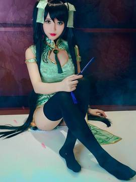 "Honor of Kings" Sun Shangxiang's Fan Cheongsam C O S P L A Y