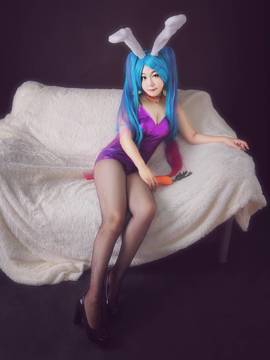 "Liên minh huyền thoại" Chinse Fairy Fan Bunny C O S P L A Y