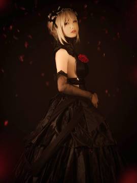 "Fate Stay Night" Saber Black-Out Fan Dress