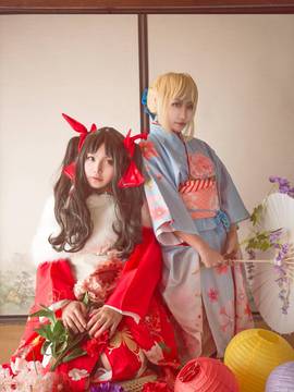 Fate Grand Order: Rin Itsusaka x Saber Cherry Blossoms nở rộ vào mùa xuân c o s p l a y