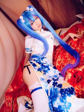 "Vocaloid" Miku Cheongsam Ver3 Phiên bản c o s p l a y