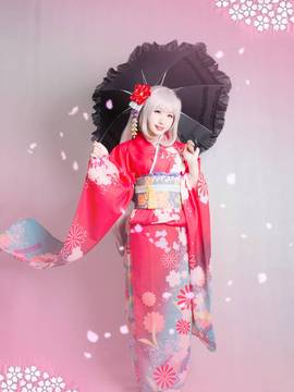 "Fate Grand Order" Marie Antoinette Nhật Bản kimono c o s p l a y
