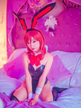 "Love Live" Nishikino Mahime Single Bunny Girl Fan c o s p l a y