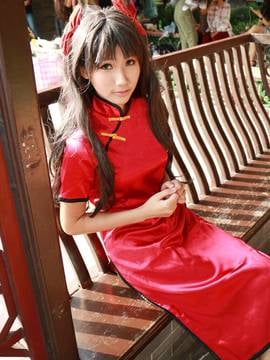 "Fate Stay Night" Tosaka Rin Cheongsam C O S P L A Y