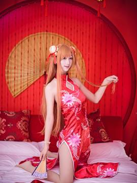 "Arch Art Online" Asuna Cheongsam c o s p l a y