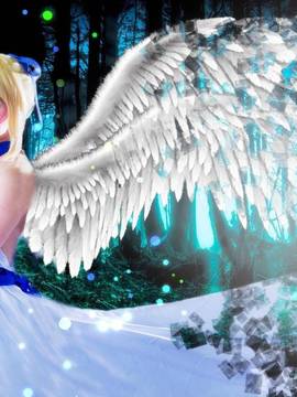 "Fate Grand Order" Saber Minh họa trang phục thiên thần c o s p l a y