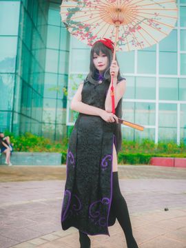 "Cô gái ma thuật Xiaoyuan" Akami Hokkien Cheongsam Fan c o s p l a y