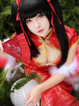 "Trận chiến ngày" Tokizaki Kuromi Tết Cheongsam c o s p l a y