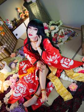 "XXXHOLIC" Yihara Yuko Red Rose Ver C O S P L A Y