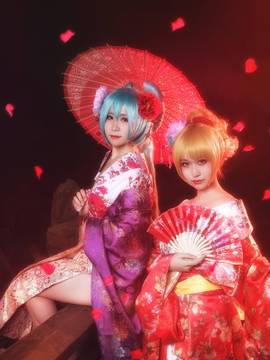 "Vocaloid" Hatsune Mitsune Ringyu menglou ver c o s p l a y