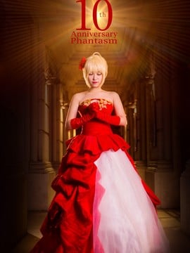 "Fate Long Night Ex" Nero's Anniversary Red Dress c o s p l a y